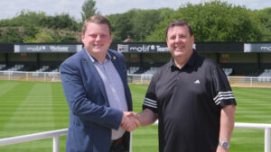 Spennymoor Town's Managing Director Ian Geldard welcomes new Ladies Team Manager Stephen Durrant