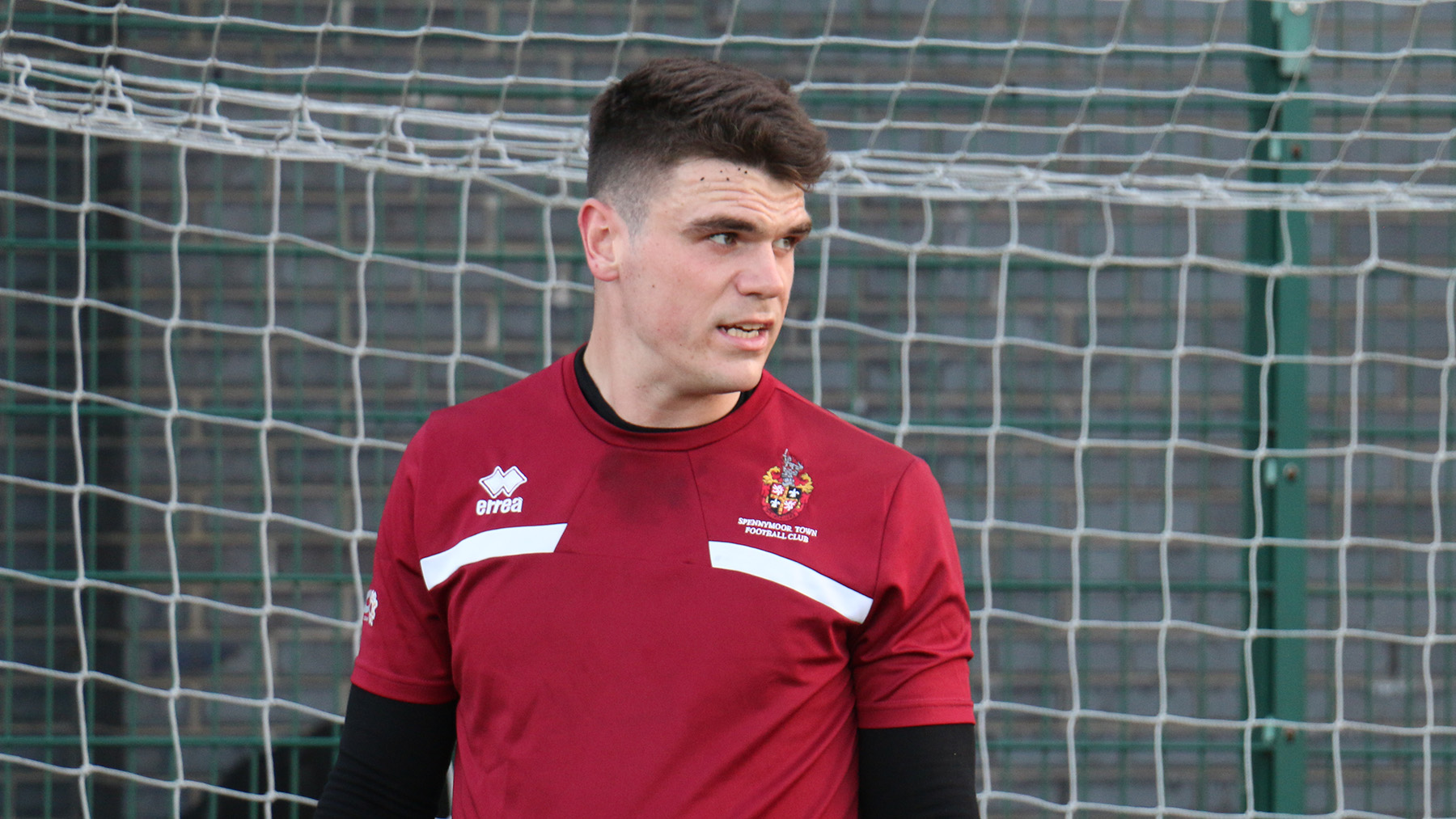 Spennymoor Town goalkeeper Brad James in training