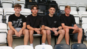 Spennymoor Town youngsters Kingston Butler, Finlay Rose, James Barron and Dan Atkinson