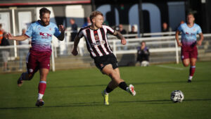 Cam Salkeld in action for Spennymoor Town against Gateshead