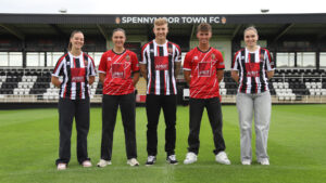 Spennymoor Town's new home and away shirts for 2025/26