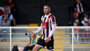 Spennymoor Town defender Ben Beals in action