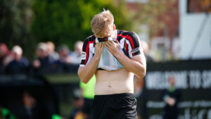 Spennymoor Town defender Ben Pollock in action