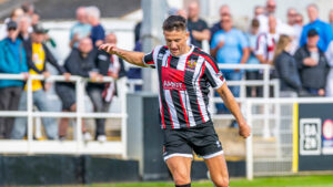 Spennymoor Town midfielder Rob Ramshaw in action