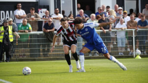 Spennymoor Town midfielder in action against Macclesfield