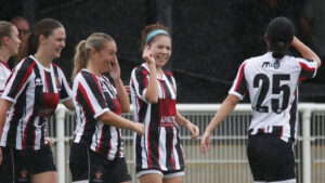 Spennymoor Town Ladies celebrate a goal against South Shields