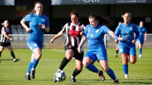 Spennymoor Town Ladies midfielder Shannon Reed in action against Thornaby