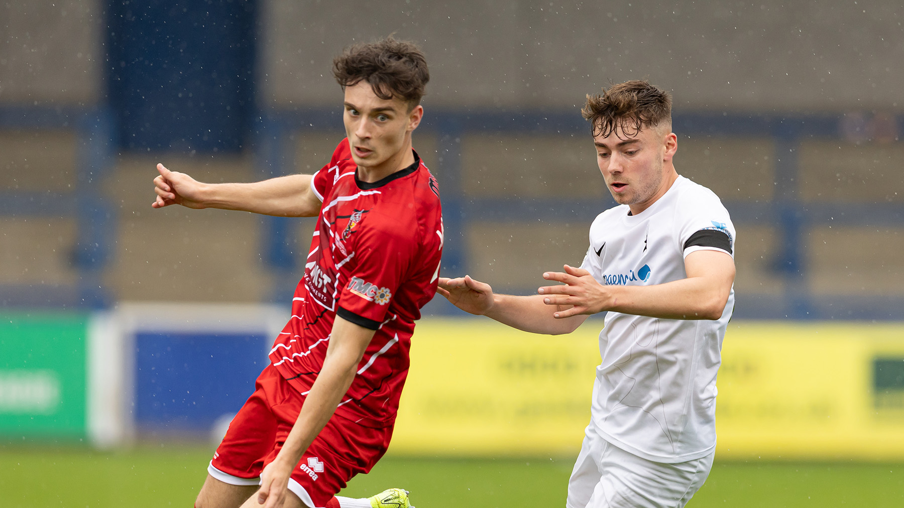 Spennymoor Town winger Corey McKeown in action against AFC Telford United