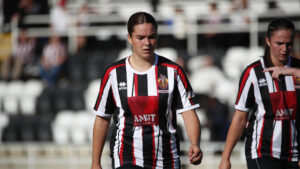 Spennymoor Town Ladies defender Lucy McIntosh in action