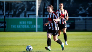 Yazmin Robinson in action for Spennymoor Town Ladies