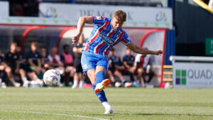 Midfielder Ethan Robson in action for Carlisle United