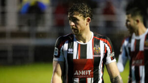 Spennymoor Town defender Dan Rowe in action at The Brewery Field