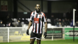 Spennymoor Town striker Frank Nouble in action