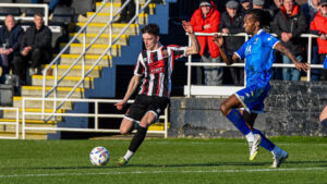 Spennymoor Town winger Corey McKeown in action against Bedford Town