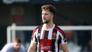 Spennymoor Town defender Olly Dyson in action