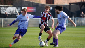 Spennymoor Town winger Kian Foreman in action