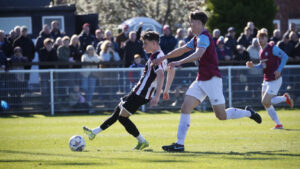 Spennymoor Town winger Corey McKeown scores against South Shields