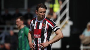 Spennymoor Town striker Glen Taylor in action against Marine