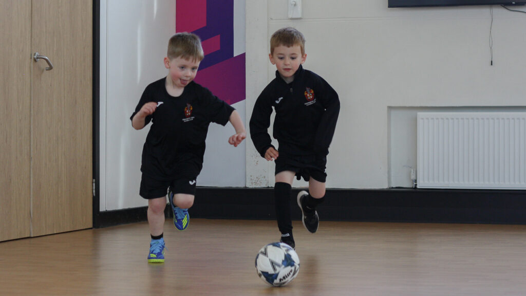 Young players in action at Spennymoor Town's Mini Moors sessions