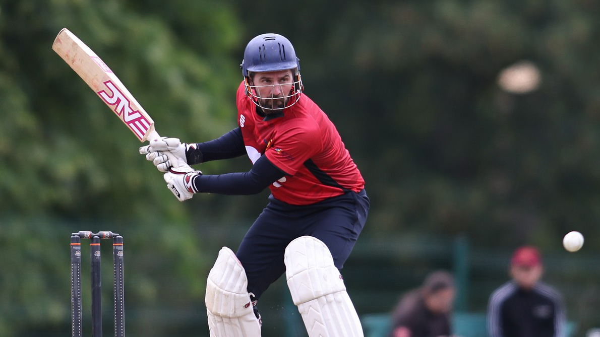Spennymoor Town boss Tommy Miller playing in 2025 Roy Simpson MBE Foundation cricket match