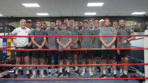 Spennymoor Town players try boxing training session