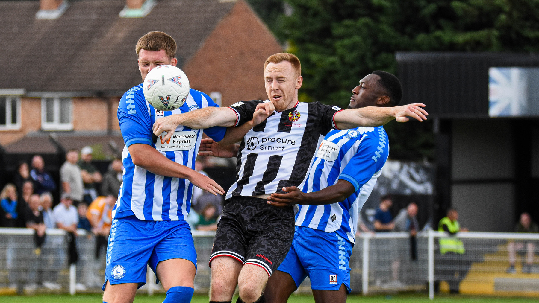 Spennymoor Town striker Danny Johnson in action against Hartlepool United